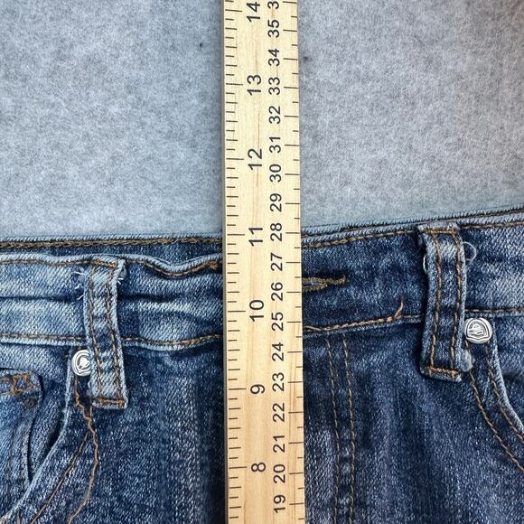 Encrypted Moto Jeans Youth Size 18 Blue Medium Wash Mid Rise Streetwear Straight - Picture 7 of 9